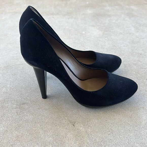 Bottega Veneta Black Suede and Patent Leather Platform Pumps Size 38 - Picture 6 of 11